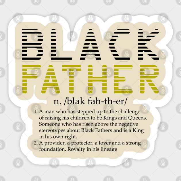 Black Father Definition Sticker by UrbanLifeApparel